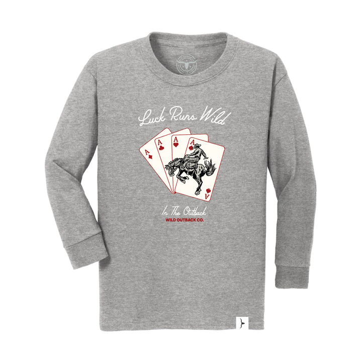 WOC Luck Runs Wild Kids Longsleeve Tee